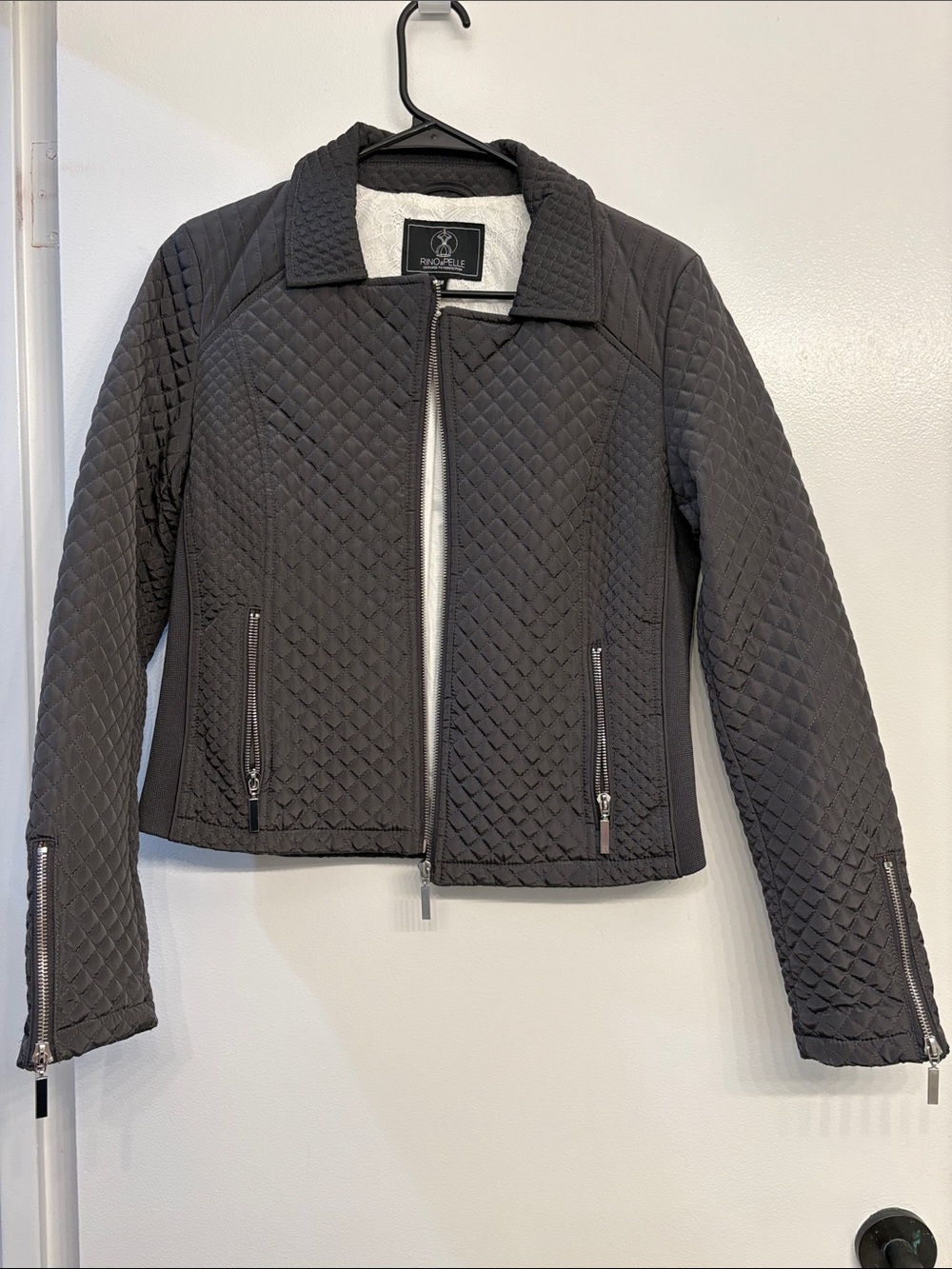 Quilted Black Moto Jacket